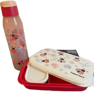 Tupperware Set with Ladybug Design Water Bottle and Storage Containers