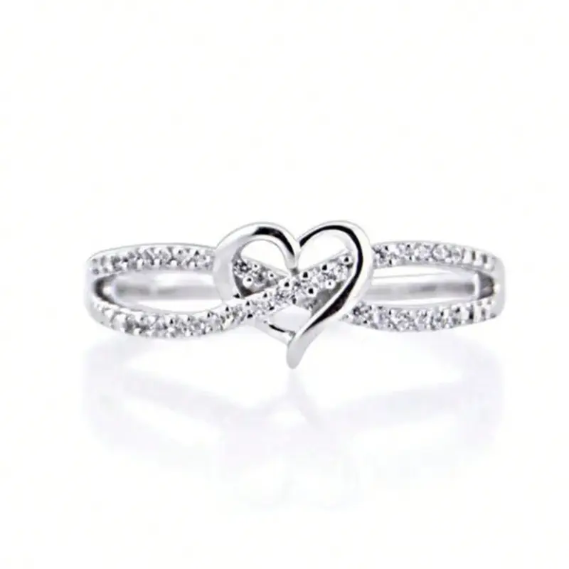 1 PC Romantic Cubic Elegant Ring For Women Fashion Proposal Anniversary Engagement Ring Promise Ring Engagement Rings For Engagement Party Jewelry Valentine's Day Gift Beautiful Rings