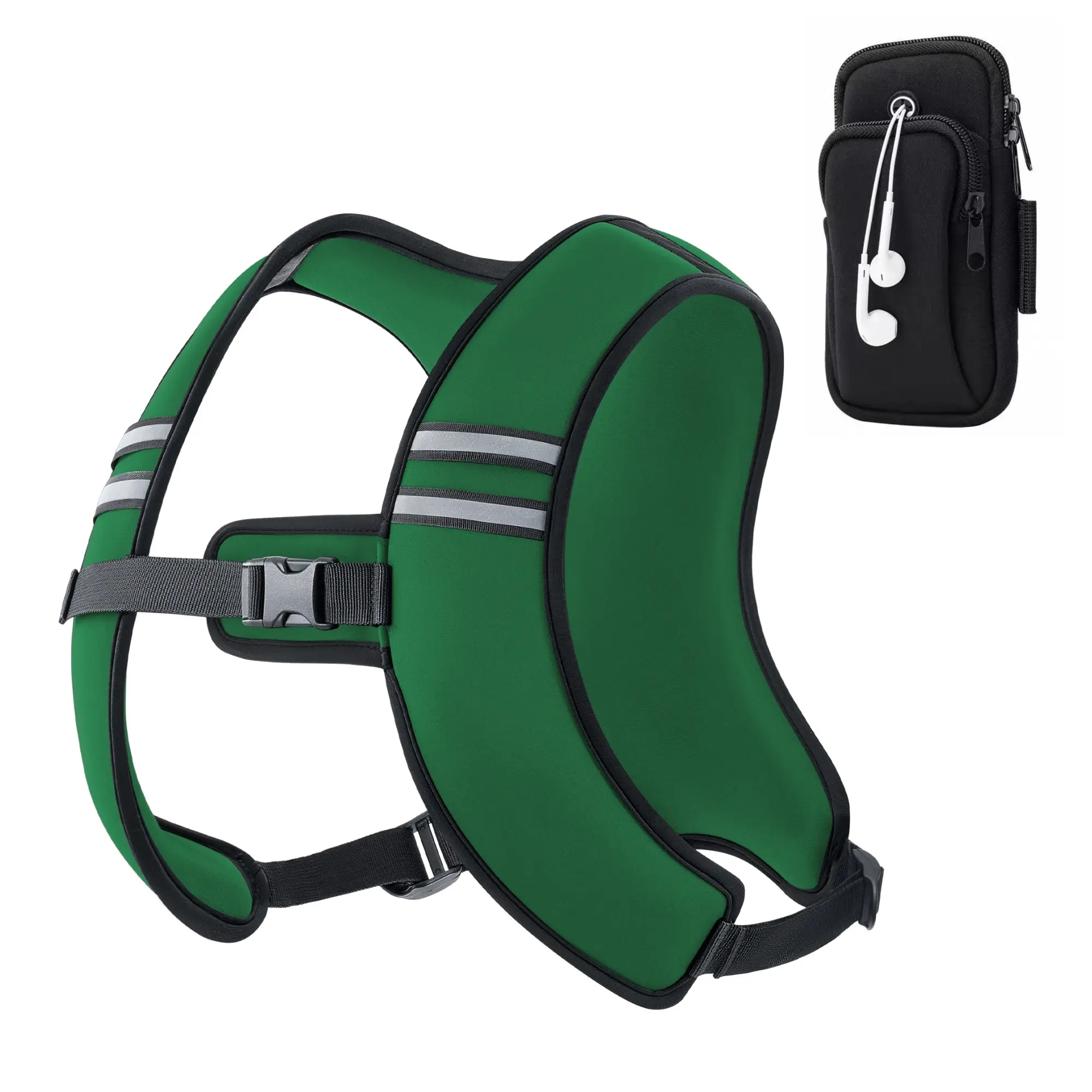 Green Vest & Phone Pouch