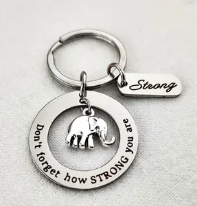Elephant Keychain. Don't Forget how STRONG you are. fun keychains perfect christmas