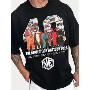 New Edition Way Tour 2026 Unisex New Shirt, R&B Music Lovers, 2026 Tour Date Shirt, Vintage New Edition T-shirt, Gift for Music Lovers