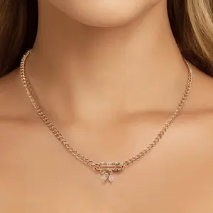 MEIITRUE 14K Gold Plated Heart Pendant Necklace for Women Dainty Necklace Ideal Jewelry Gift