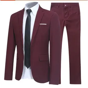 Men Two Piece Suit Set British Groom Formal Wear Hairdresser Suit Gentleman Jacket
