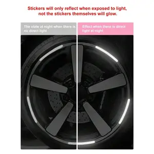 40 Pcs Car Wheel Reflective Stickers, Colorful Night Glow Wheel Decoration Strips, Durable Wheel Decals for Night Use, Accessories