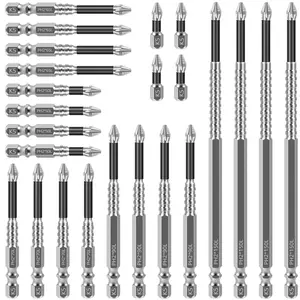 6pcs Non-slip cross head superhard strong magnetic electric screwdriver Hand drill Air covered S2 screwdriver set FathersDayGift Power Tool Accessories Cordless Power Tool