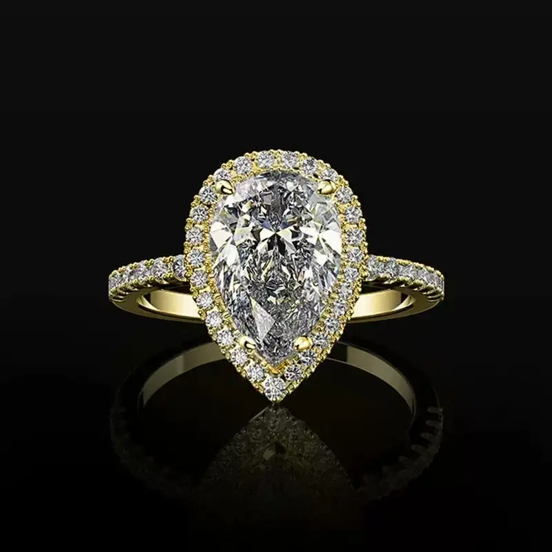 Pear-shaped Wedding Ring Teardrop-shaped Zircon Engagement Zirconia Ring Jewelry