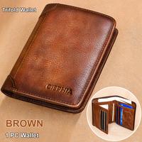 Brown Trifold Wallet