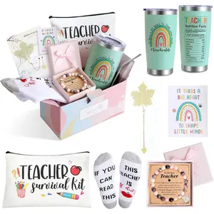 Teacher Gifts for Women,Unique Teacher Birthday Gifts, Back to School Gift for Teacher, Thank You Gifts for Teacher,20 oz Teacher Tumbler Gift Basket