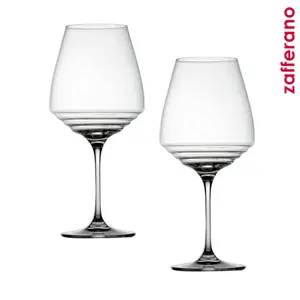 Zafferano Esperienze Crystal Wine Glasses, Set of 2 – Large 27.1 oz Universal Wine Goblets for Red & White Wine – Hand-Blown in Venice
