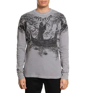 Affliction Men's Thermal Long Sleeve Shirt River Styx