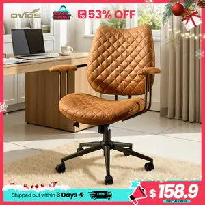 【Jumpstart Sale】Ovios Home Office Desk Chair with Durable Silent Casters, Wide Seater Computer Chair with Lumbar Support Adjustable Height, 360° Rolling Swivel Rocking Executive Task Armrests Chair