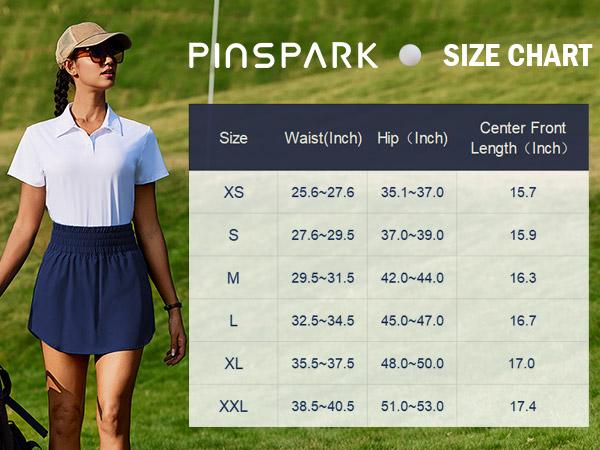 PINSPARK Golf Skirts for Women High Elastic Waisted Athletic Skort 2 Pockets Curved Hem Tennis Skirt for Pickleball Workout springtok Outdoorfun Activewear PINSPARK Golf Skirts for Women High Elastic Waisted Athletic Skort 2 Pockets Curved Hem Tennis Skirt for Pickleball Workout springtok Outdoorfun Activewear