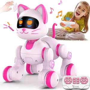 Kids Remote Control Robot Dog & Cat | Smart Interactive Puppy & Kitty Toy with Touch Sensors,Dance Music,Programmable Tricks | Perfect Birthday Gift for Boys & Girls Ages 3-8