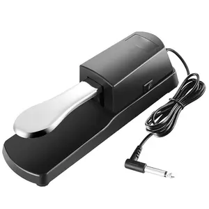 Universal Electric Piano Sustain Pedal for Electronic Keyboard Digital MIDI Synthesizer Metal Foot Pedal Instrument Accessory with Amplifier