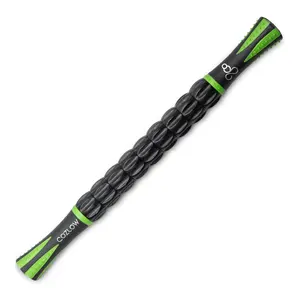 Muscle Roller Stick, Body Massage Tool w/ 9 Rollers & Non-Slip Handles for Deep Tissue Massage & Maximum Muscle Recovery