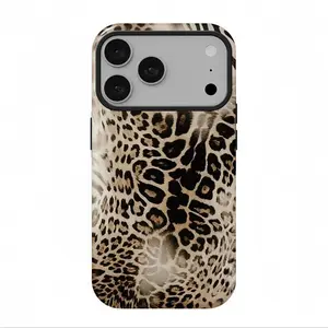Leopard print phone case is suitable for iPhone 17, 16, 15, 14, 13 Pro Max. It is a double-layer protective case with strong compatibility, fashionable design and a firm fit.