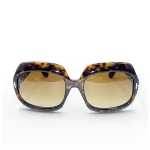 Tom Ford FT1155 6052F Oversized Tortoiseshell Sunglasses Bold Everyday Glam Brown Gradient Lenses Signature T Temple Detail