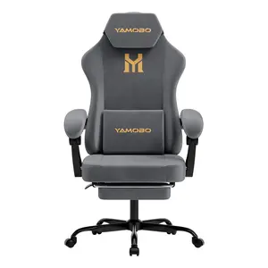 Ergonomic Back-Supporting Office Chair  Premium Gray Velvet Gaming Chair  Height-Adjustable and Swivel  Silent Casters  Comfortable for Long Hours  Versatile Computer Chair for Dorm Rooms, Gaming Rooms, and Home Offices  Gift woman man