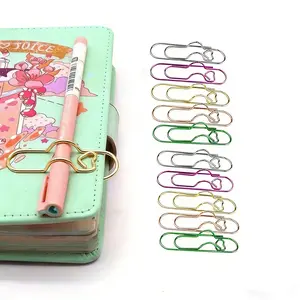 Metal Pen Clip, 10counts/set Mixed Color Portable Pen Holder, Multifunctional Pen Holder for Notebook, Book, Journal, Clipboard, Paper, Summer for Gift, School Supplies.Cute Notebook Pen Loop Holde Office Binding Supplies for Home School Office Dormitory