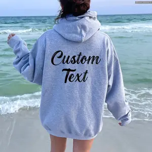 Personalised Retro Print Hoodie, Text Font Hoodie Back Print Text, Custom Wording Birthday Gift to Friends , Special Gift Shirt