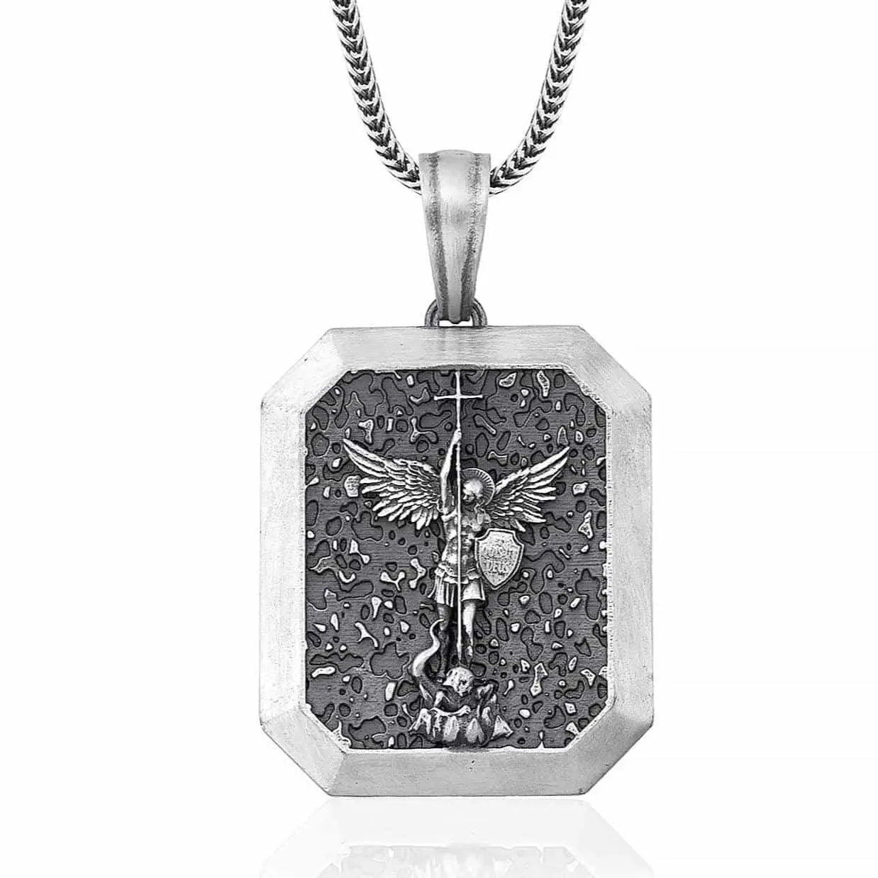 Engraved Saint Michael Necklace