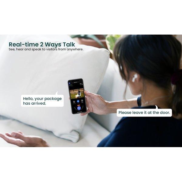 1080P Video Doorbell Camera – Smart Motion Detection, Battery Powered, Night Vision, Two Way Audio, Real Time Monitoring