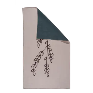 Olive Branch Microfiber Towel - Absorbent, Cleaning, Kitchen, Microfiber Print, Ideal for Cleaning and Drying