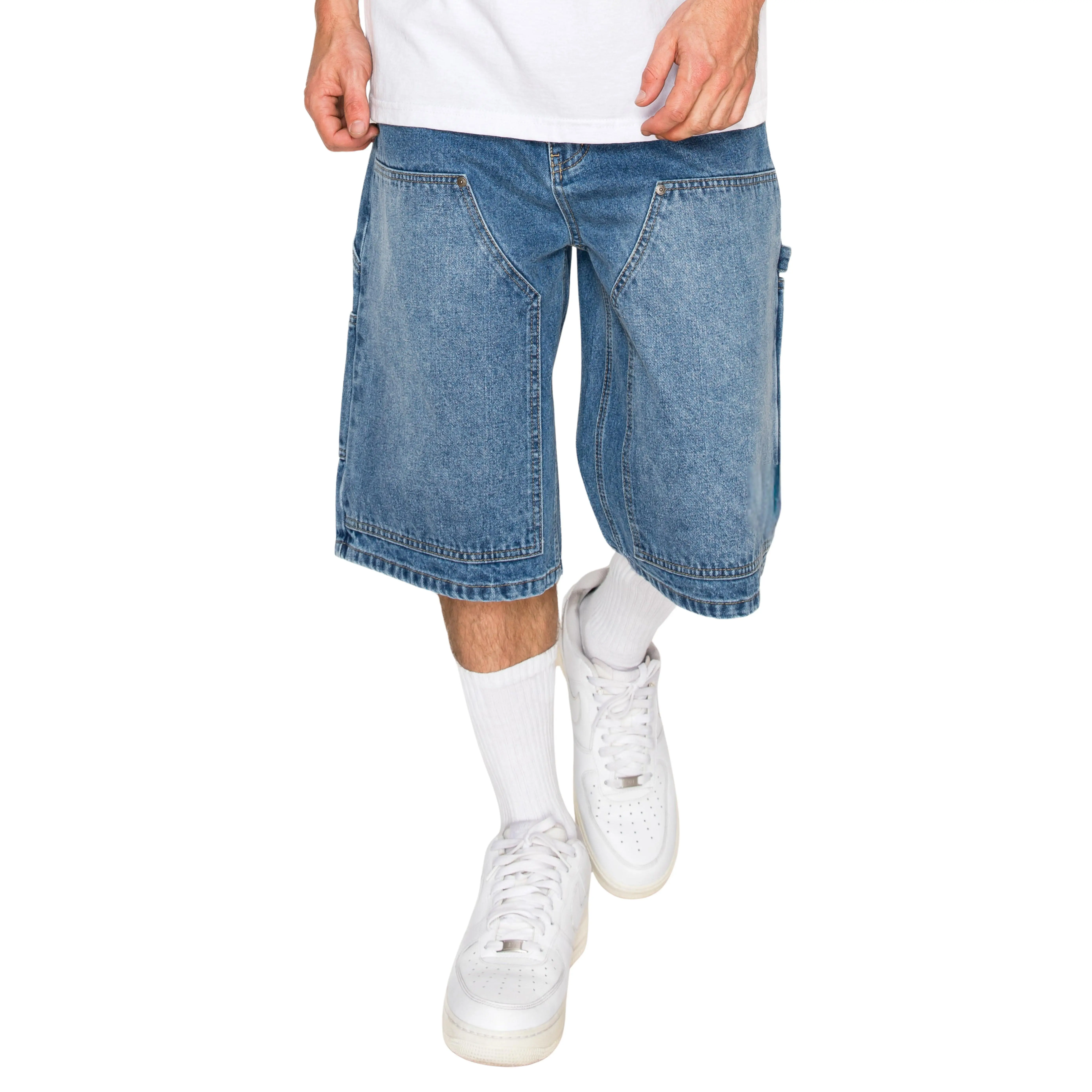 Men Baggy Fit Carpenter Denim Shorts 2026