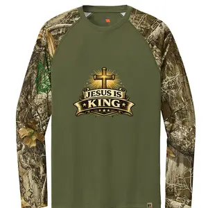 JESUS IS KING camo long sleeve T-shirt