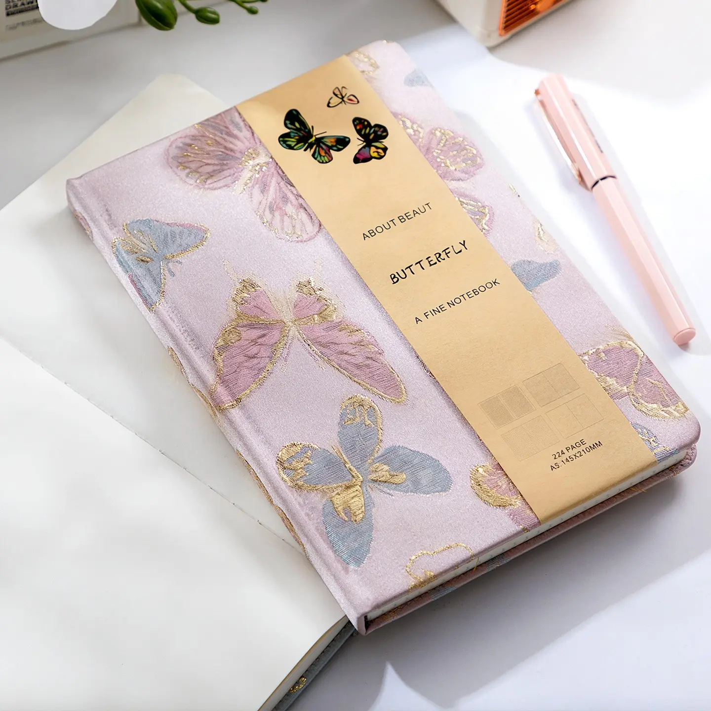 A5 Notebook with Lined Grid Blank Pages, High-Style Journal Diary, Durable, Compact Size, Perfect for Notes and Sketches, Ideal Gift for Creative Minds, Aesthetic Notebook