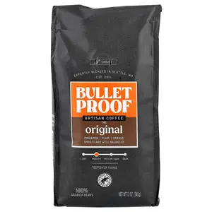 BulletProof Artisan Coffee, Ground, Medium Roast, 12 oz (340 g) BulletProof Artisan Coffee, Ground, Medium Roast, 12 oz (340 g)