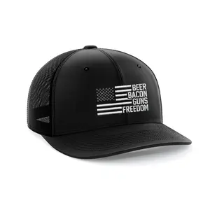 Beer, Gun's, Bacon Embroidered Trucker Hat