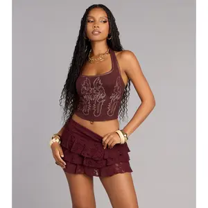 Wild Stitch Halter Corset Top