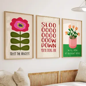 Mental Health Wall Art Set of 3 – Therapy Office Posters, Inspirational Quote Prints, School Counselor Decor