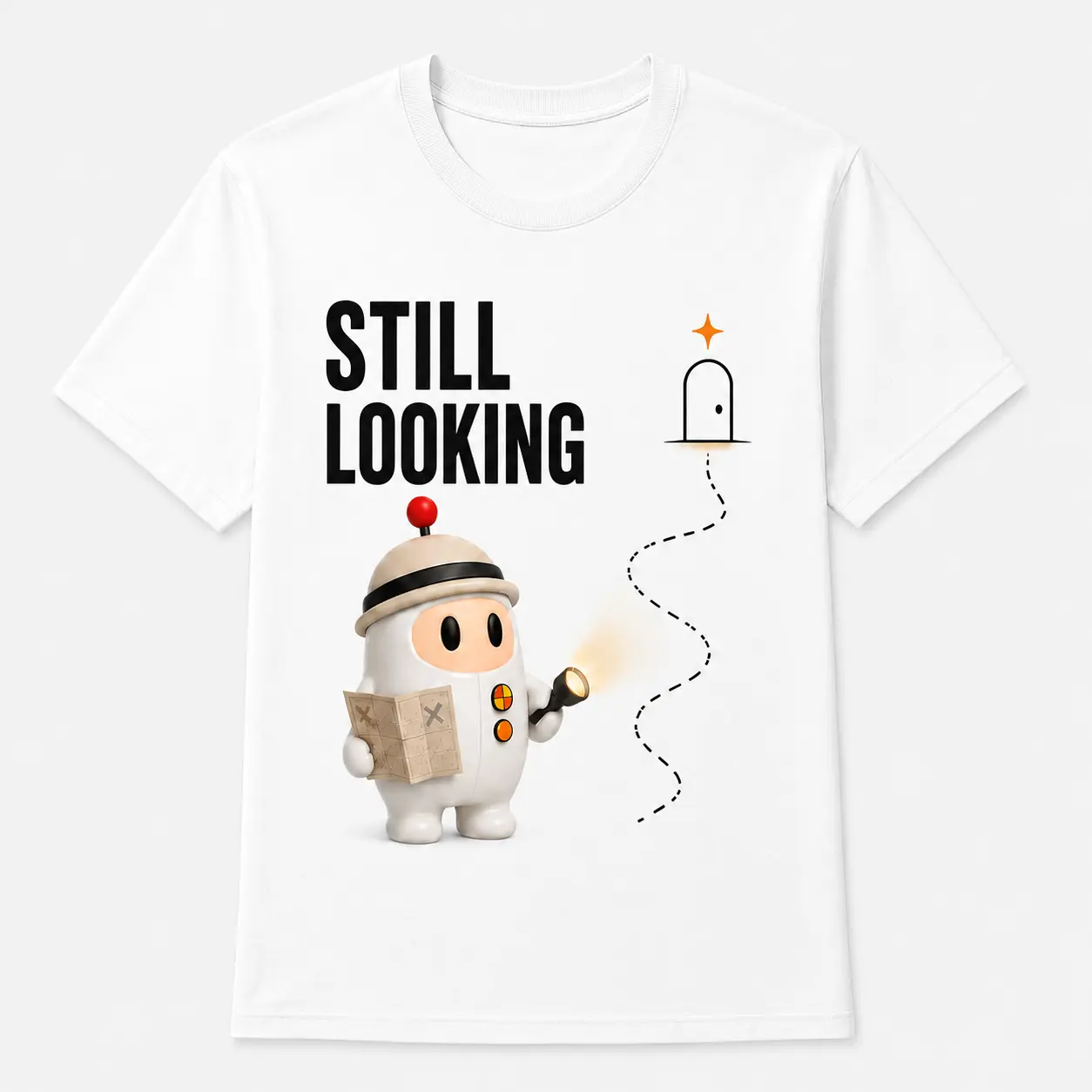 MiniGame Robot Graphic T Shirt Cute Character Tee Adventure Theme Shirt Explorer Design Streetwear Top Cartoon Print Shirt Aesthetic Casual Clothing Oversized Unisex Cotton Short Sleeve Trendy Summer Wear Gift for Gamers Men Women