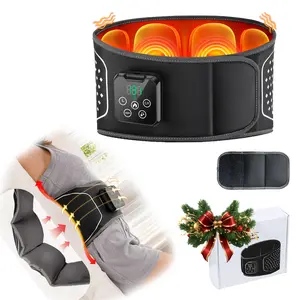 Cordless, Multifunctional Heating Pad with Auto-Inflatable Airbag Massager, Lower Back Massager with 3 Vibration Modes & 5 Heating Levels & 7 Timing Settings, 4000mAh Battery, Portable Waist Wrap Belt, Birthday Christmas Gift for Men and Women