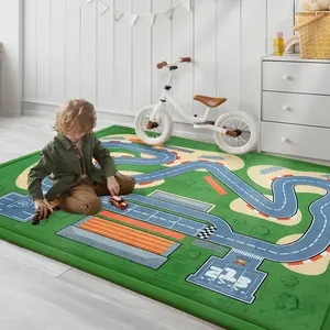 PaPaMat 1.3" Thick Plush Baby Play Mat – Memory Foam Splash Game Mats for Crawling & Playroom Use, Non-Slip & Shock-Absorbing