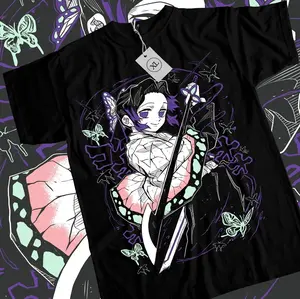 Shinobu Kocho T-Shirt, Demon Slayer Anime Graphic Tee, Kimetsu no Yaiba Fan Shirt