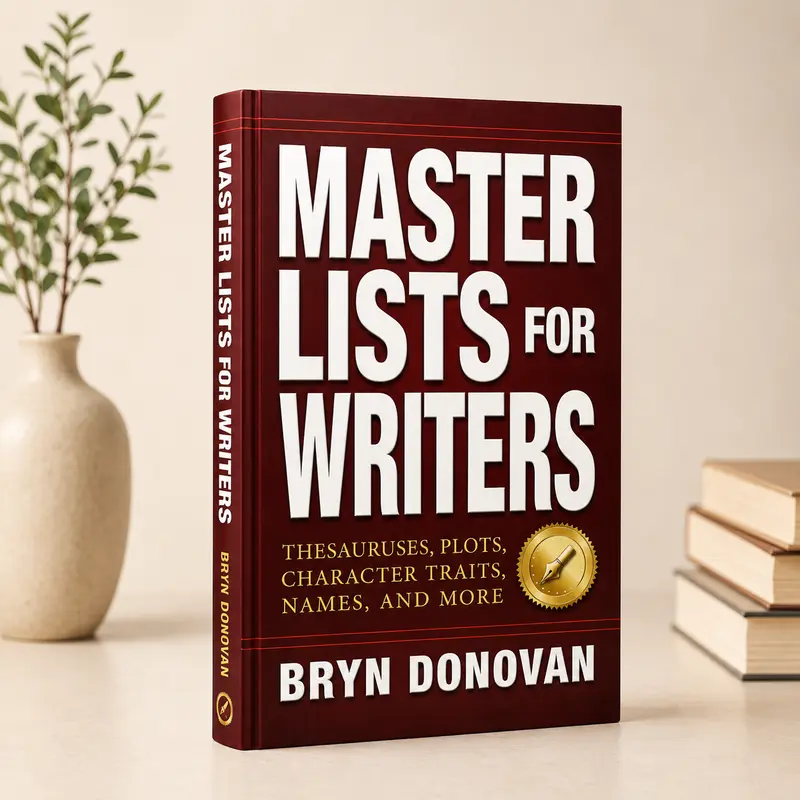 Master Lists for Writers by Bryn Donovan - Thesauruses, Plots, Character Traits, Names, and More - Paperback Physical Appearance Body Language Goals Action Scenes Backstories