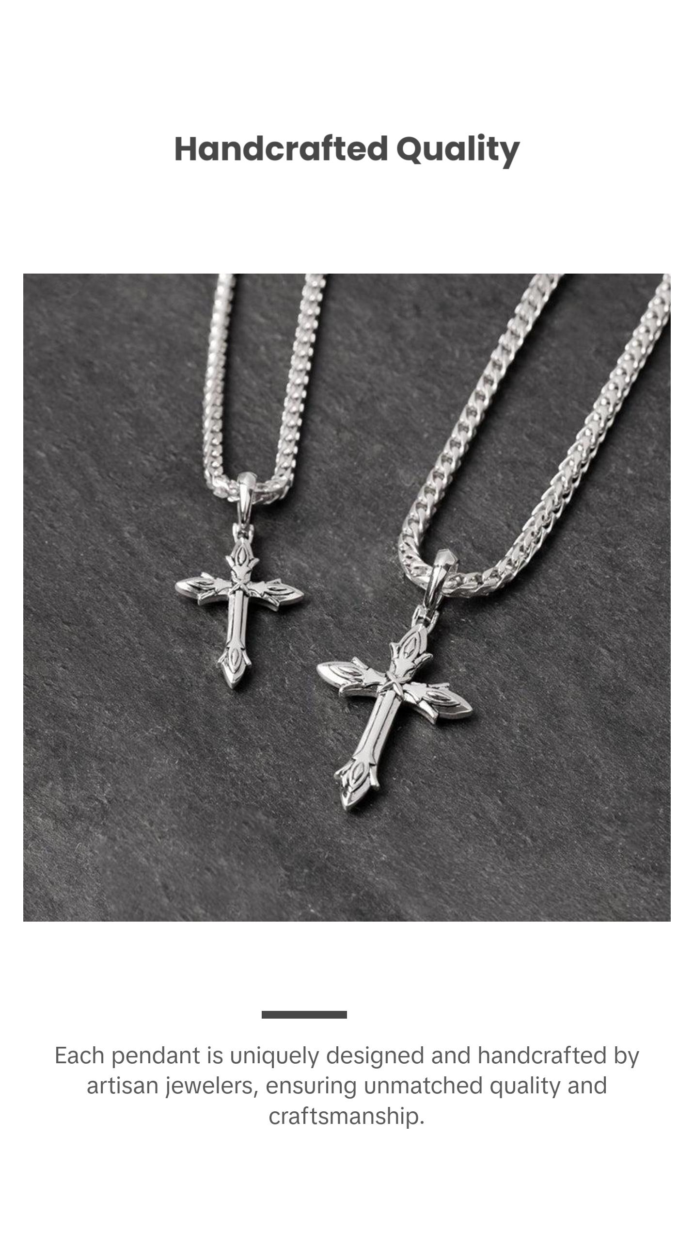 Courage, Silver Cross Pendant Courage, Silver Cross Pendant