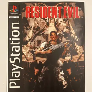 RESIDENT EVIL PS1 Vintage Poster 11x17in, Trending Poster