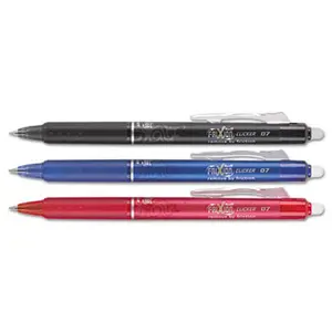 Pilot 72838 FriXion Clicker Erasable Gel Pen Assorted Ink 3-Pk