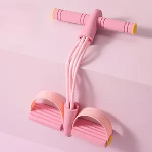 Multifunction Pedal Resistance Trainer ,Manual Tension Pedal Elastic Band,Fitness Resistance Bands, for -Body Workout at Home Gym, Waist,Abdomen,Leg,Arm Stretching Slimming Training