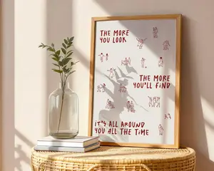 Olivia Dean Lyrics Art Poster – “The More You Look” Quote Print, Minimalist Quote Wall Art, Modern Music-Inspired Decor