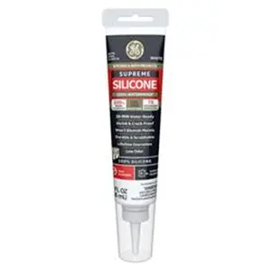 Henkel  2.8 oz White K & B Supreme Silicone II Sealant pack of 12, Waterproof, Moistureproof