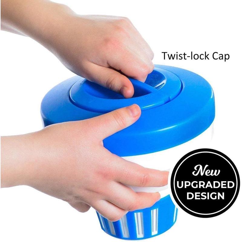 Pool Chlorine Floater, 7.5" Large Floating Chlorine Dispenser, Optimal Pool with Adjustable Release for Indoor & Outdoor Swimming Pool Hot Tub Pool Chlorine Floater, 7.5" Large Floating Chlorine Dispenser, Optimal Pool with Adjustable Release for Indoor & Outdoor Swimming Pool Hot Tub