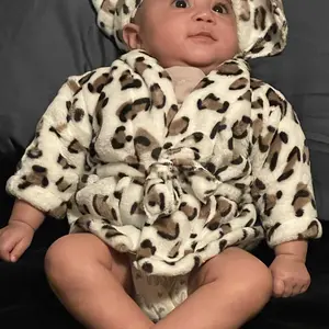 Baby Bathrobe Set, Cozy Baby Clothing, Boys & Girls Baby Pajama Sets, Unisex Infant Sleepwear with Belt, Soft Cotton Material, Perfect Gift for Newborns