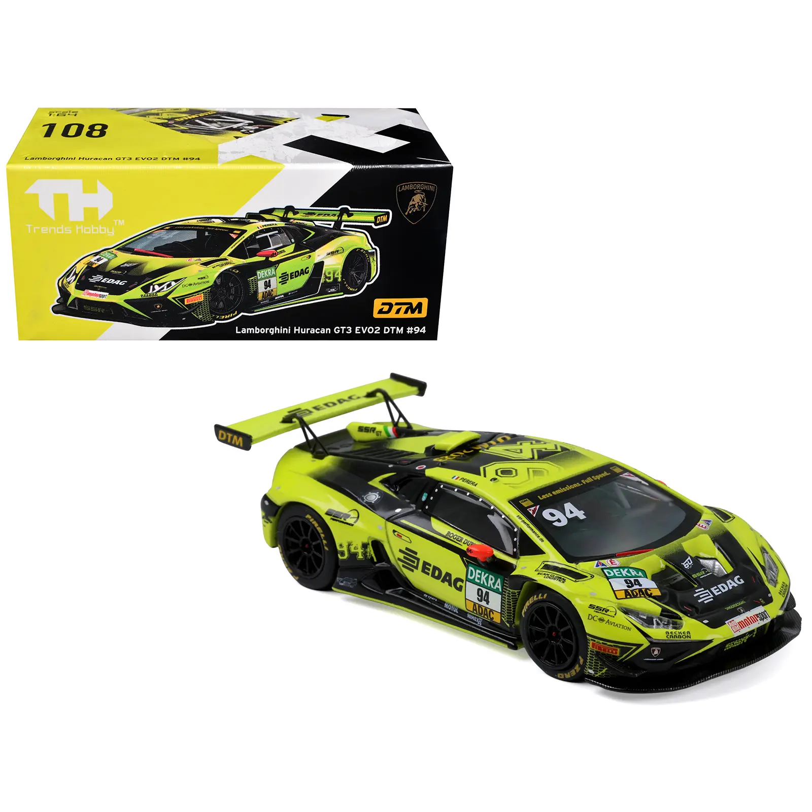 Lamborghini Huracan GT3 Evo 2 #94 Franck Perera "SSR Performance" "DTM" (2023) 1/64 Diecast Model Car by Trends Hobby