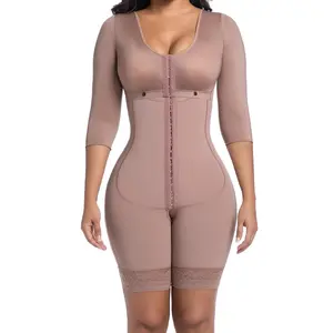 BGarment Women's 1-Count Seamless Long Sleeve Shapewear Bodysuit Underwear - Smooth Fabric, Compression, Basic Fit, Fajas, Butt Lifting, Tummy Control, Built-In Bra, Adjustable Hooks, Suitable for Daily, Yoga