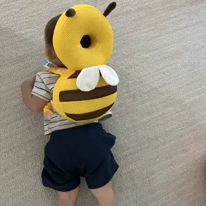 Fashion Backpack for Toddlers Adjustable Straps Soft Breathable Cotton Fabric Lightweight Design 0-3 Years Unisex CartoonAppearance Head Back Safety Function